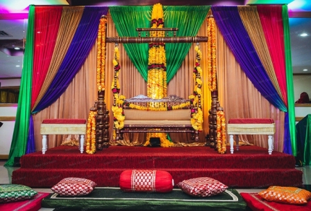 A Popular stage for Mehendi Themes