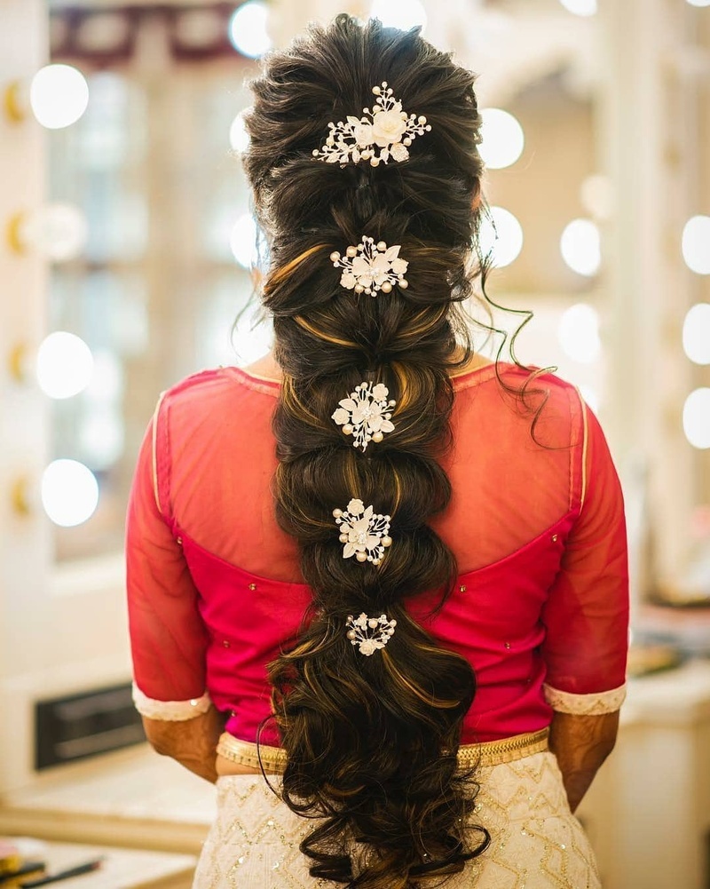 bridal waterfall braids hairstyle